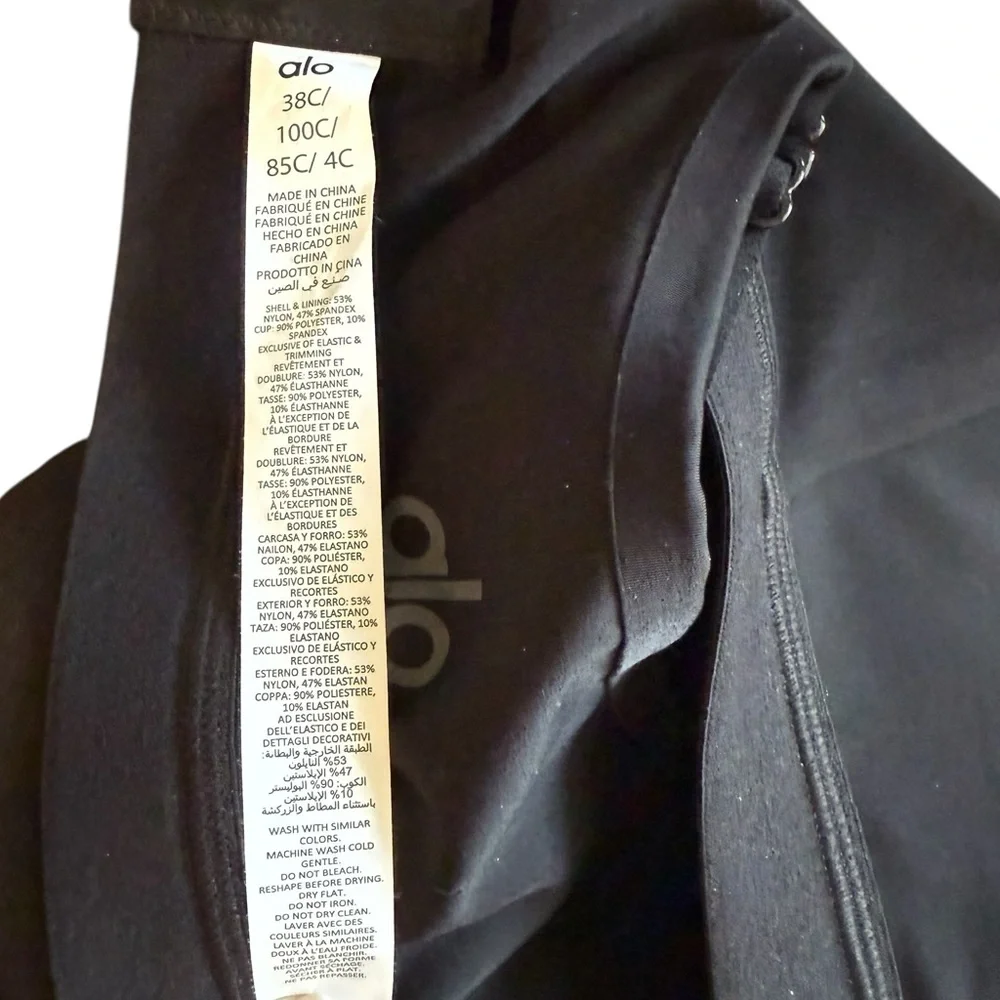 NWT Alo Yoga Power Play High Impact Bra 38C - New - Picture 9 of 9